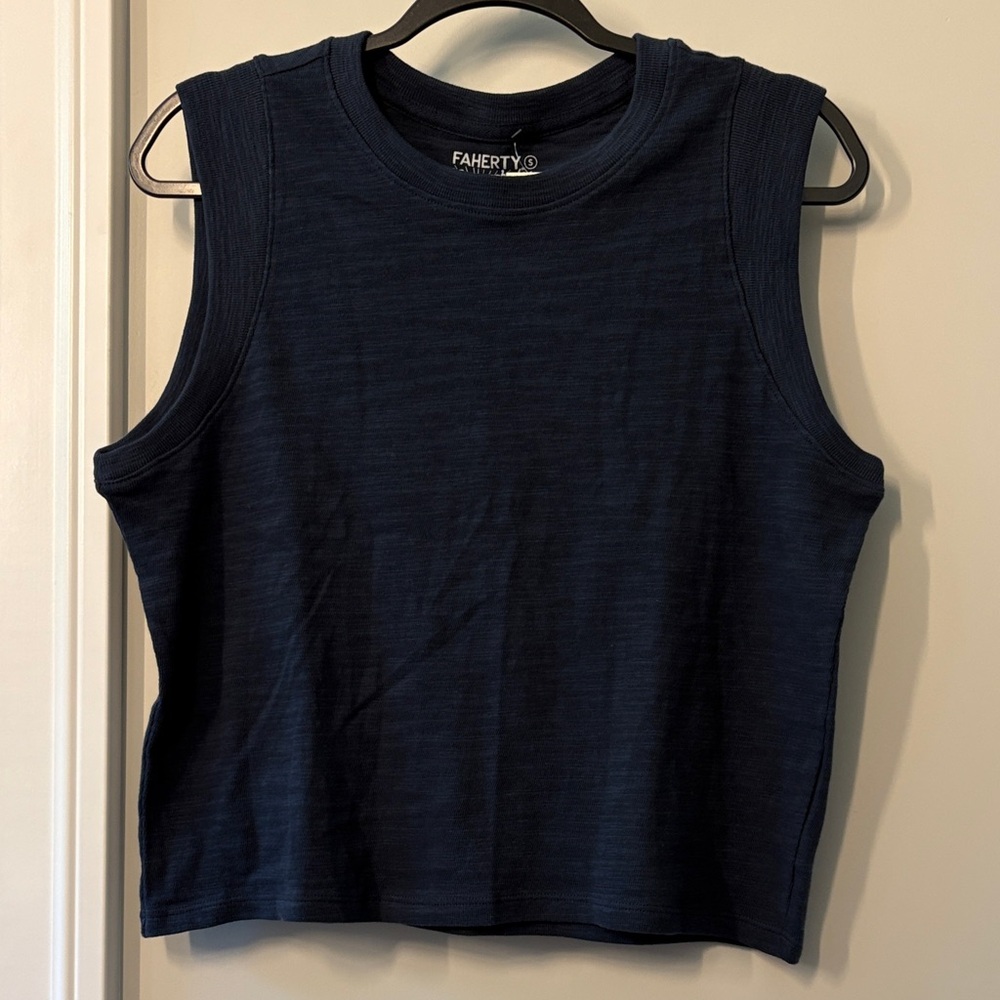 NWT Faherty Sunwashed Slub Muscle Tank